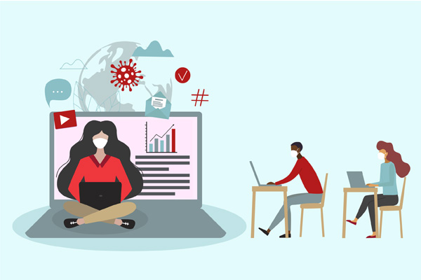 illustration of remote work