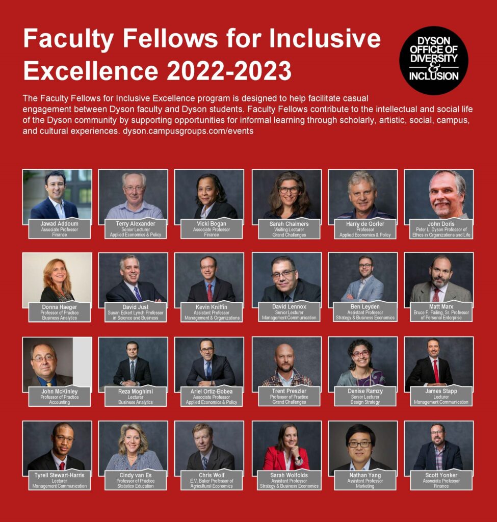 Dyson ODI Faculty Fellows for Inclusive Excellence 2022-2023